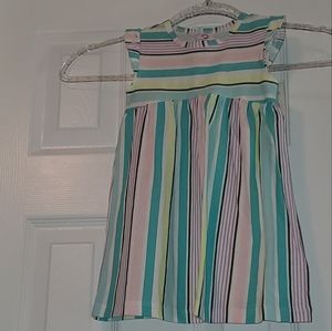 Pinstriped Summer Sleeveless Toddler Dress